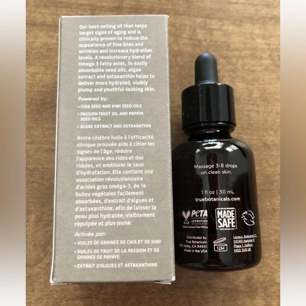 True Botanicals Renew Pure Radiance Face Oil  1 oz 30ml Full Size ~ NIB!! 🧡 - Picture 2 of 2